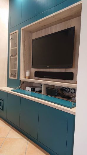 Ensemble meuble TV HIFI design bleu
